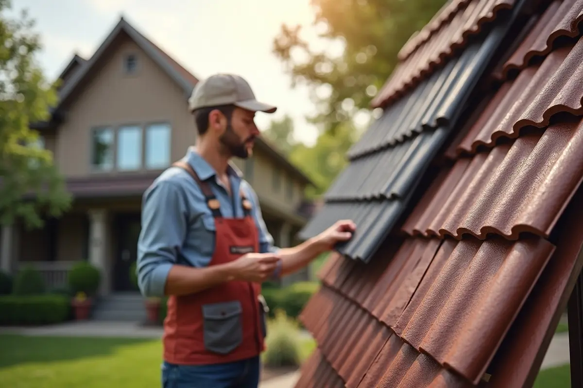 homeowner comparing roofing materials suited for different weather conditions