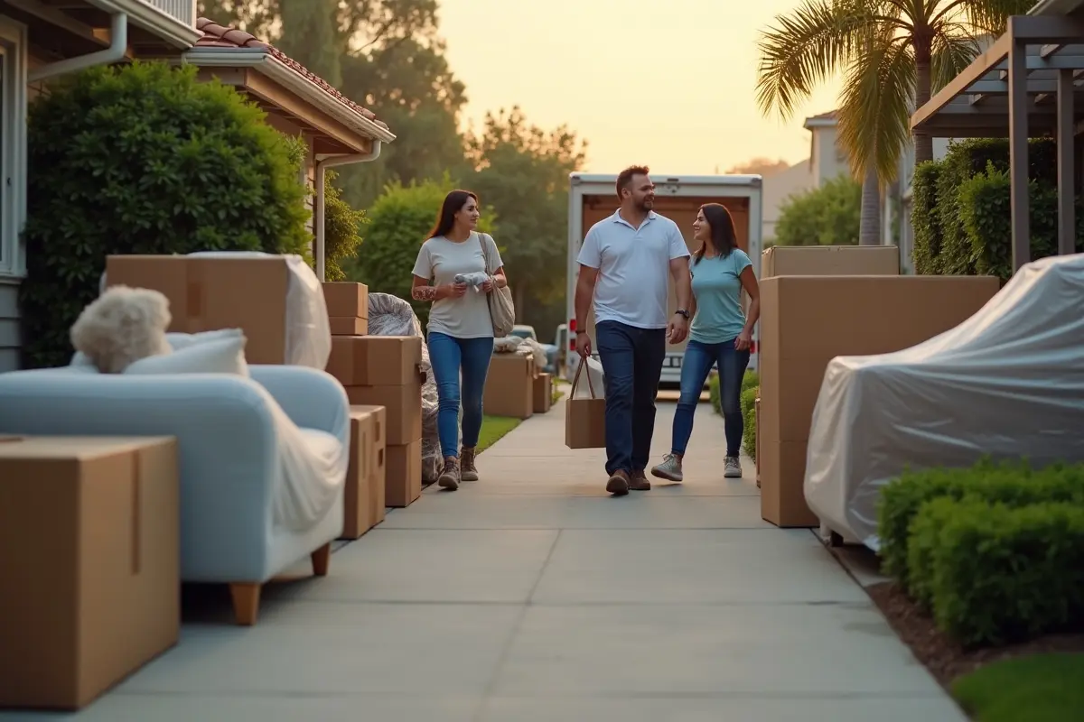 family preparing for smooth long distance move with professional movers